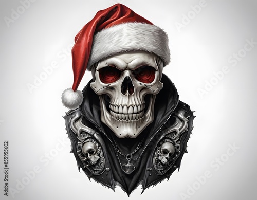The Skull with a Christmas Hat