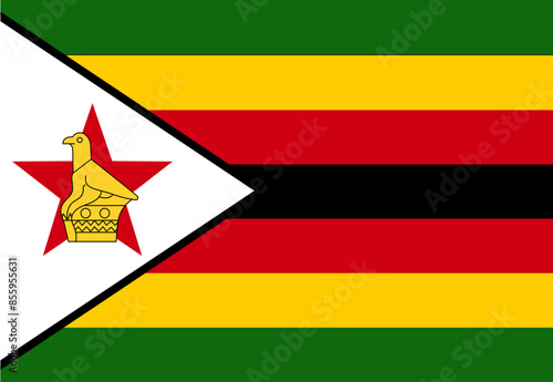 Zimbabwe flag illustrator country flags