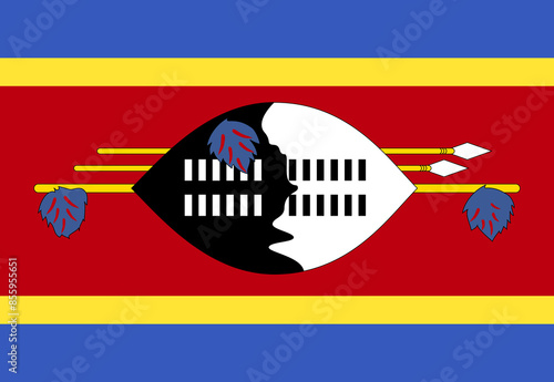 Swaziland flag illustrator country flags