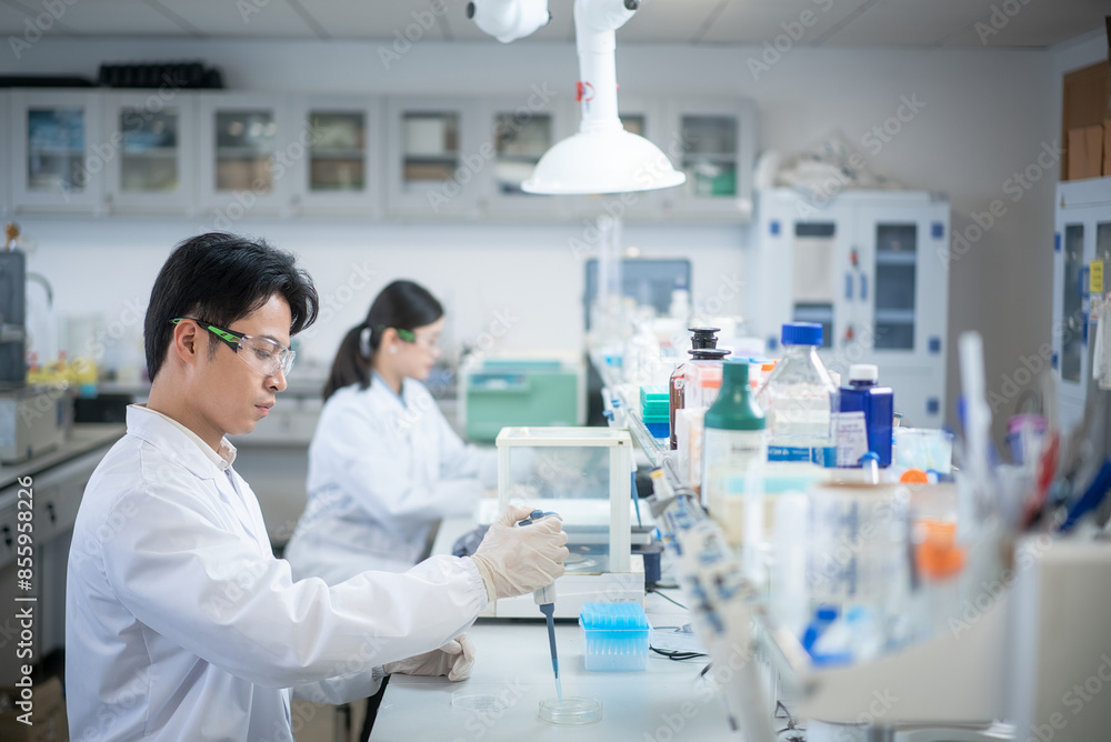 Fototapeta premium doctor doing experiment in lab