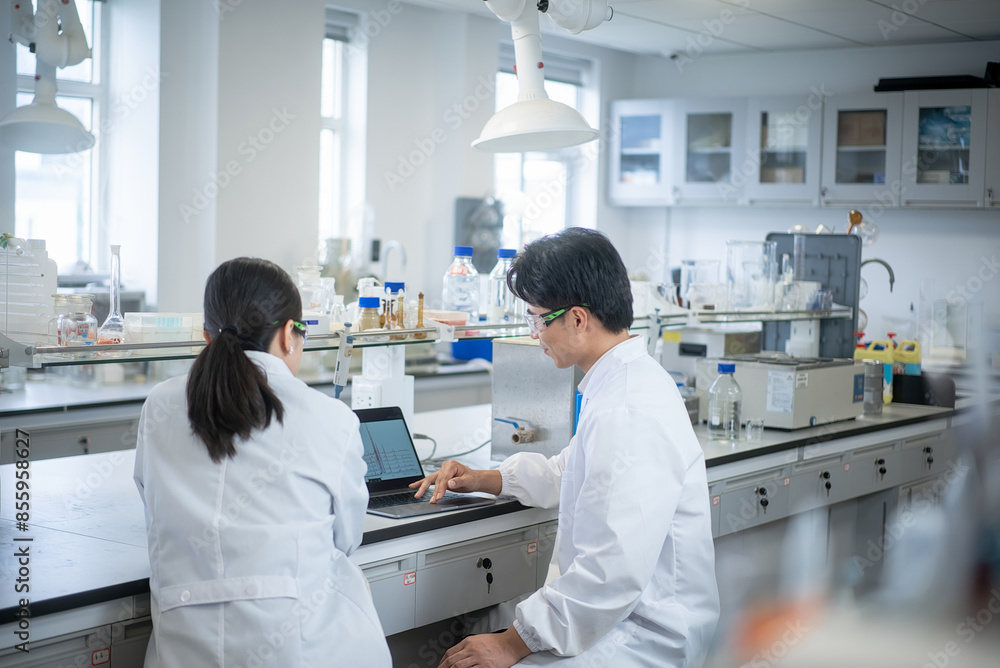 doctor working with tablet in lab doctor working with tablet in lab