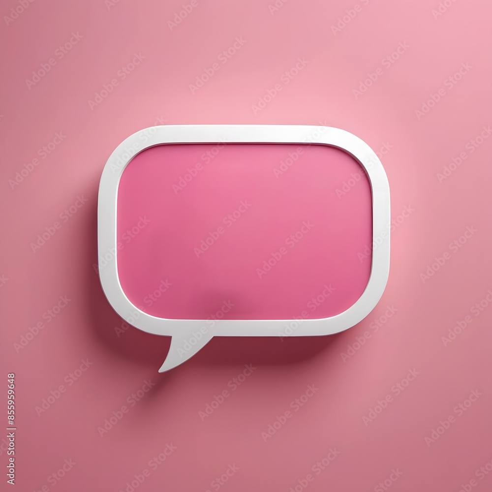 © klakonstudio - Speech Bubble on Pink Background © klakonstudio - Speech Bubble on Pink Background