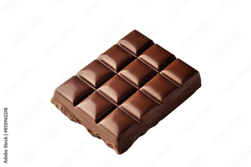 Obraz premium Chocolate Bar Isolated on Black Background.