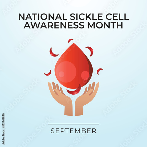 vector graphic of National Sickle Cell Awareness Month ideal for National Sickle Cell Awareness Month celebration.