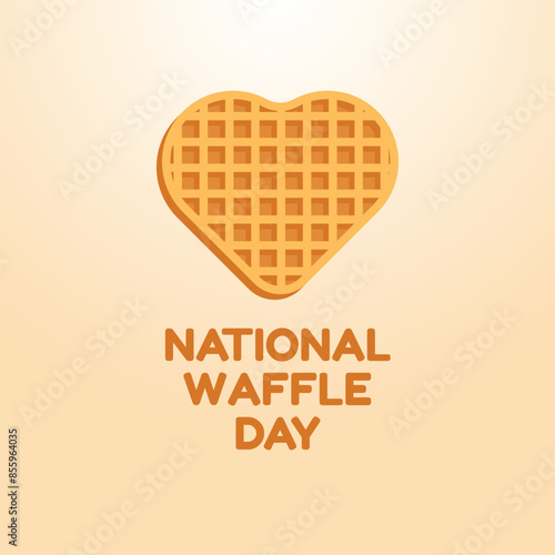 vector graphic of National Waffle Day ideal for National Waffle Day celebration.