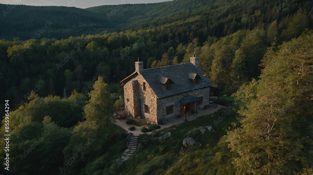 Fototapeta premium house in the mountains