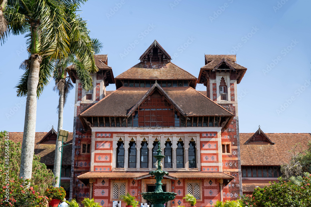 Obraz premium Kanakakkunnu Palace, located in the heart of Thiruvananthapuram, Kerala, India.