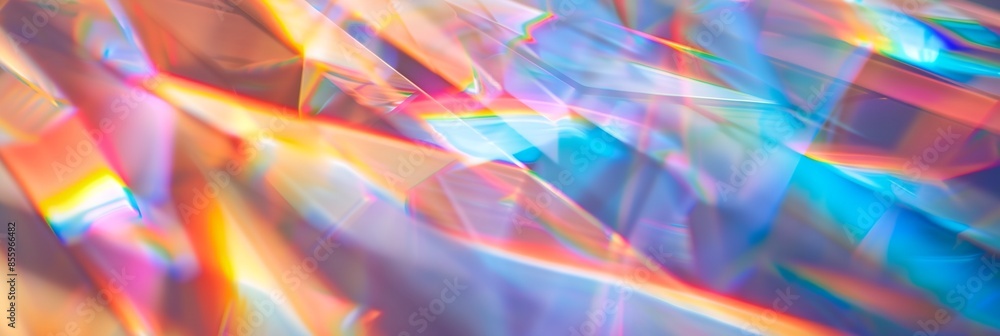 Obraz premium A colorful, abstract background with a rainbow and a few other colors. The background is blurry and has a dreamy, ethereal quality