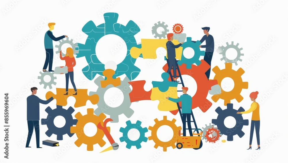 The concept of continuous learning and professional development is visualized with an image showing employees participating in training programs, The concept of continuous learning and professional development is visualized with an image showing employees participating in training programs,