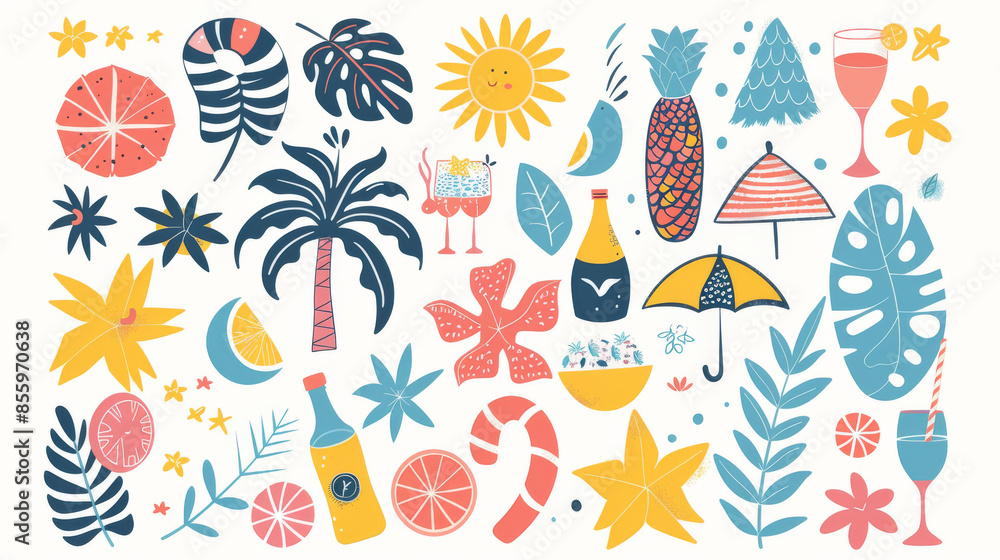 Cute Summer Elements Collection for Posters
Cute Summer Elements Collection for Posters