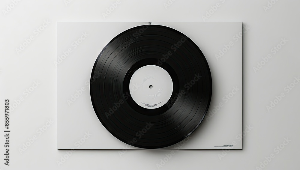 Vinyl Record on White Background Vinyl Record on White Background