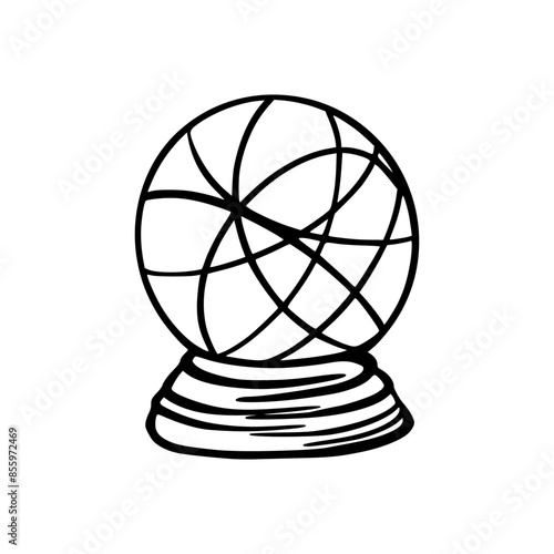 Doodle Magic Ball. Magic Object. Sketch
