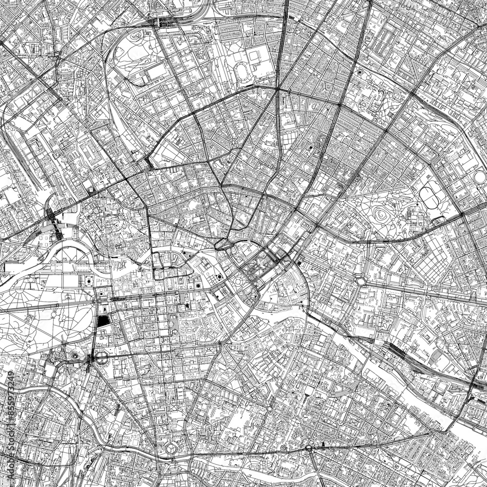 Naklejka premium 3D illustration of city and urban in Berlin Germany