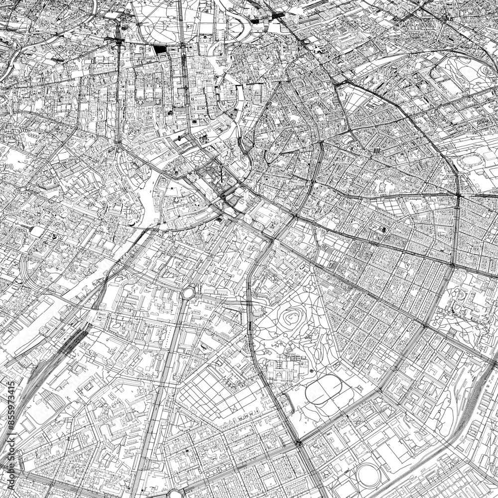 Fototapeta premium 3D illustration of city and urban in Berlin Germany