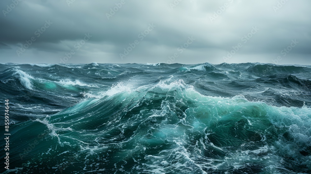 A man riding a surfboard in rough waves on the ocean, AI A man riding a surfboard in rough waves on the ocean, AI