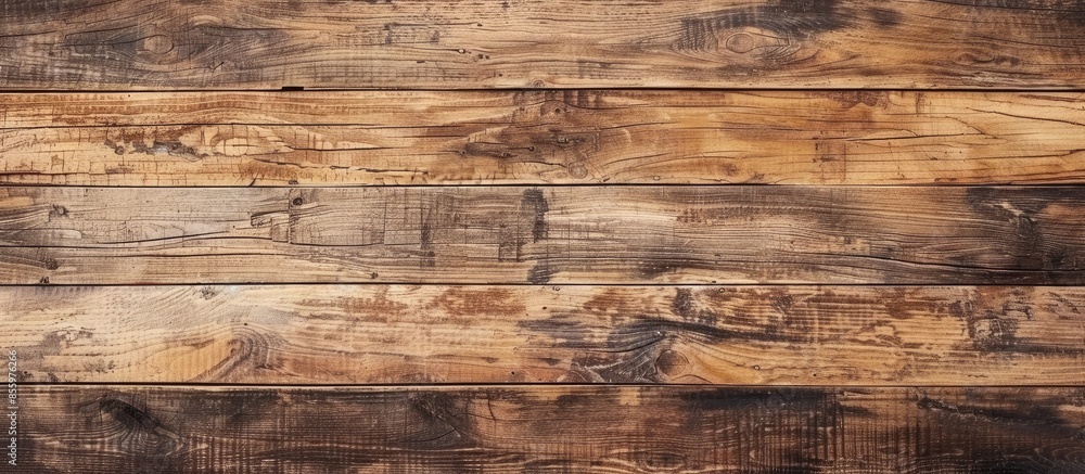 Fototapeta premium Wood plank brown texture background - vintage effect. Copy space image. Place for adding text and design