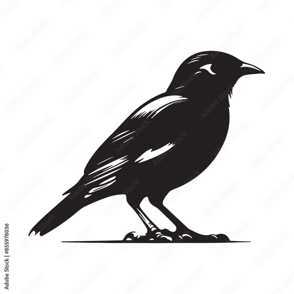 Fototapeta premium Bird Silhouette Vector Art illustration