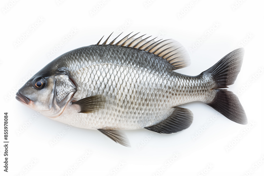 black bream fish isolated on a white background black bream fish isolated on a white background