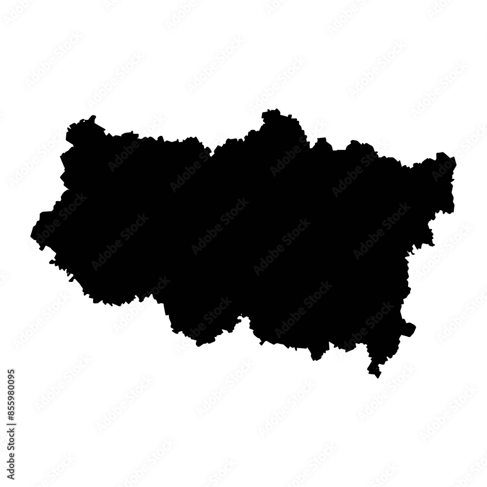 Obraz premium Tver Oblast map, administrative division of Russia. Vector illustration.