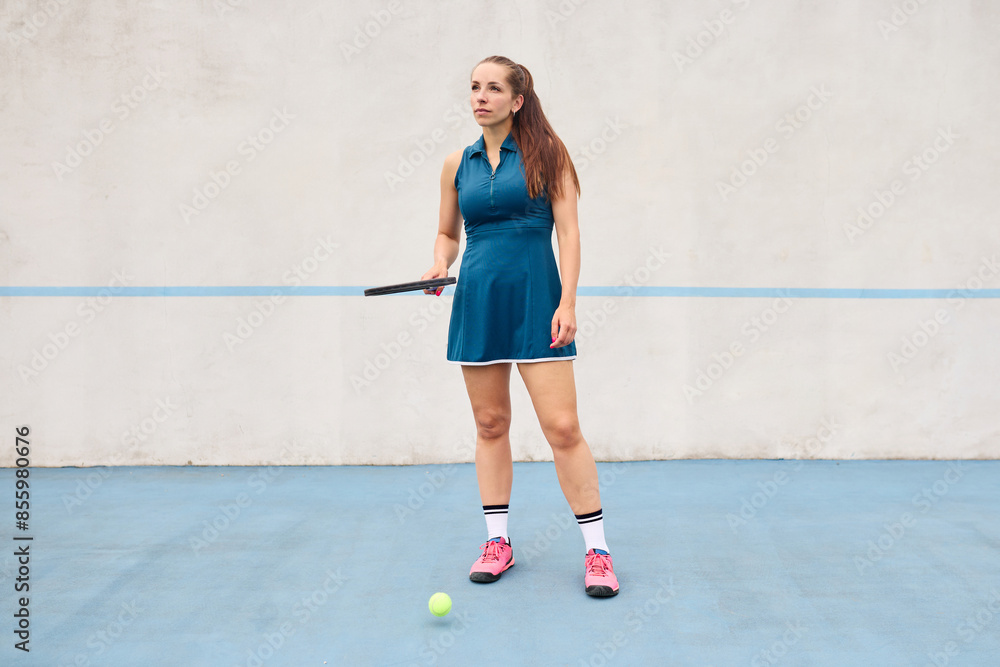 Sports concept, young female athlete playing tennis Sports concept, young female athlete playing tennis