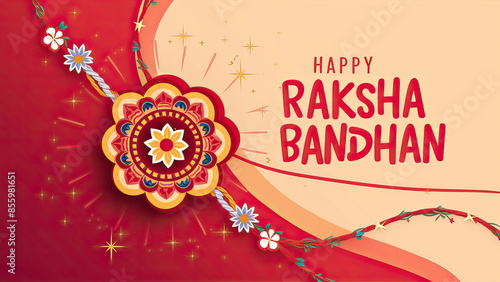 Raksha Bandhan, illustration. Art. raksha bandhan Poster, Happy raksha bandhan, Rakhi celebration in India, Social Media Poster. photo