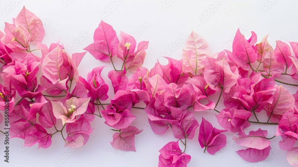 A floral design of pink and white roses blooms against a base of soft pink A floral design of pink and white roses blooms against a base of soft pink