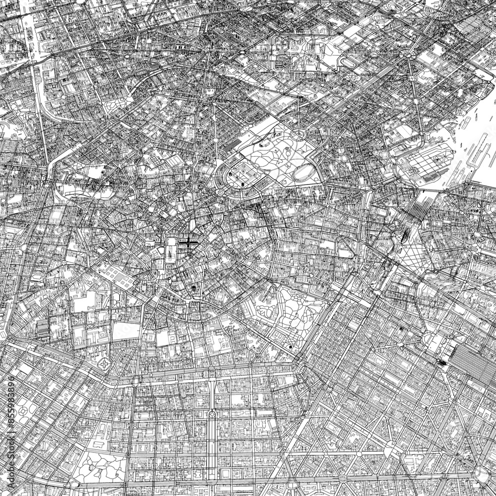 Fototapeta premium 3D illustration of city and urban in Milan Italy 