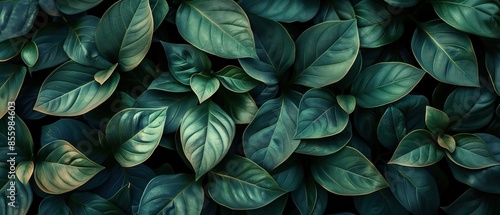 Wallpaper Mural Green foliage texture background Torontodigital.ca