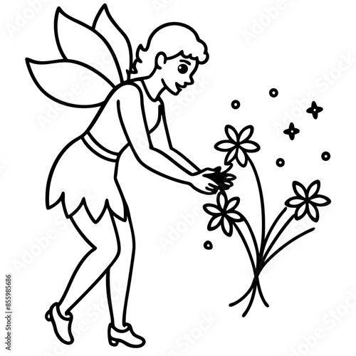 Fairy coloring pages for kids book