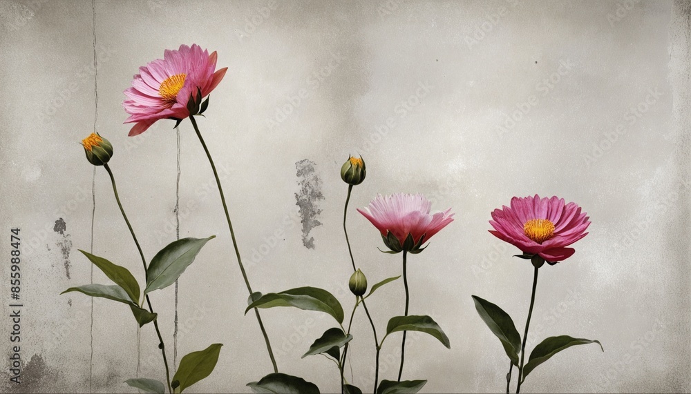 Obraz premium Whitewashed Nature-inspired Artworks for Decor and Background