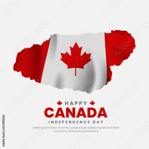 Canada day background or banner design template celebrated on July 1st. Canada independence day background