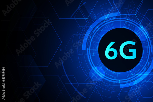 concept of technology 6G mobile network , New generation telecommunication , high-speed mobile Internet,