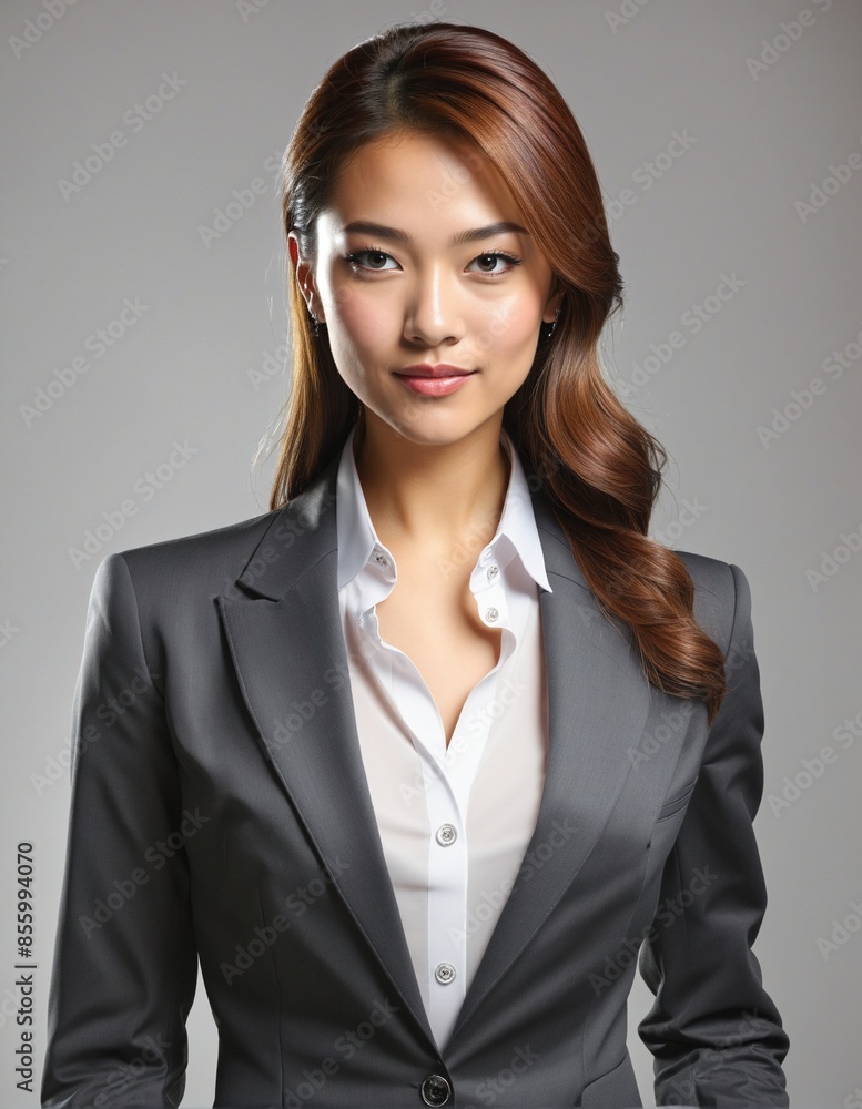 Dynamic Businesswoman in Modern Corporate Setting Dynamic Businesswoman in Modern Corporate Setting