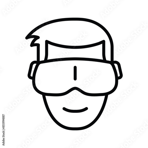 Vr virtual reality glasses flat icon vector image