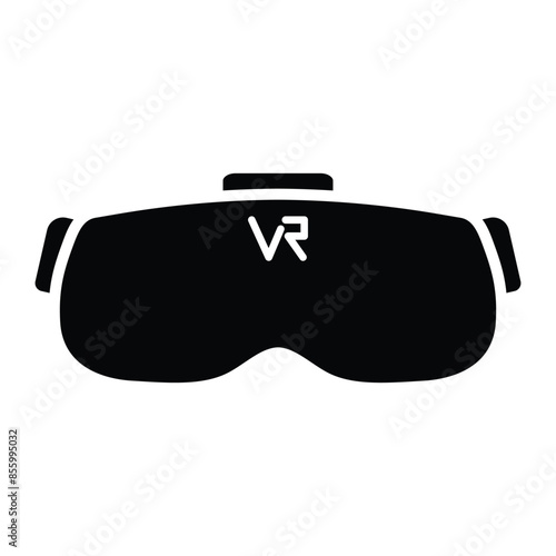 Vr virtual reality glasses flat icon vector image