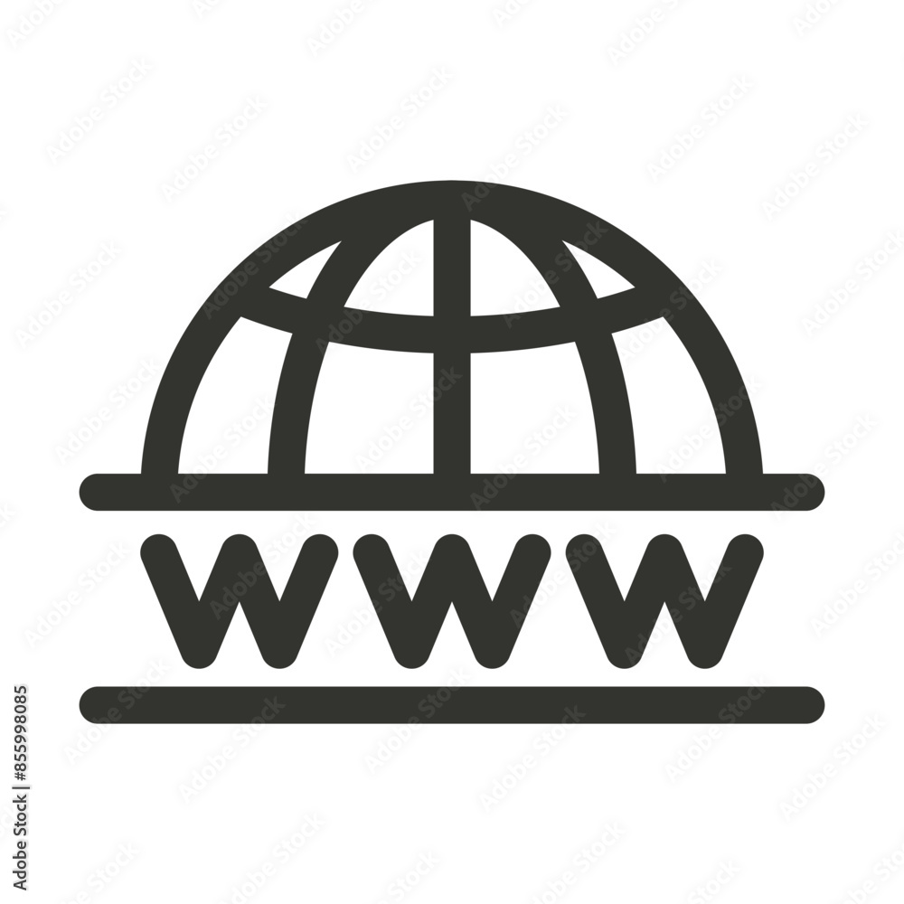 Globe and web site icon. Online world www vector illustration
