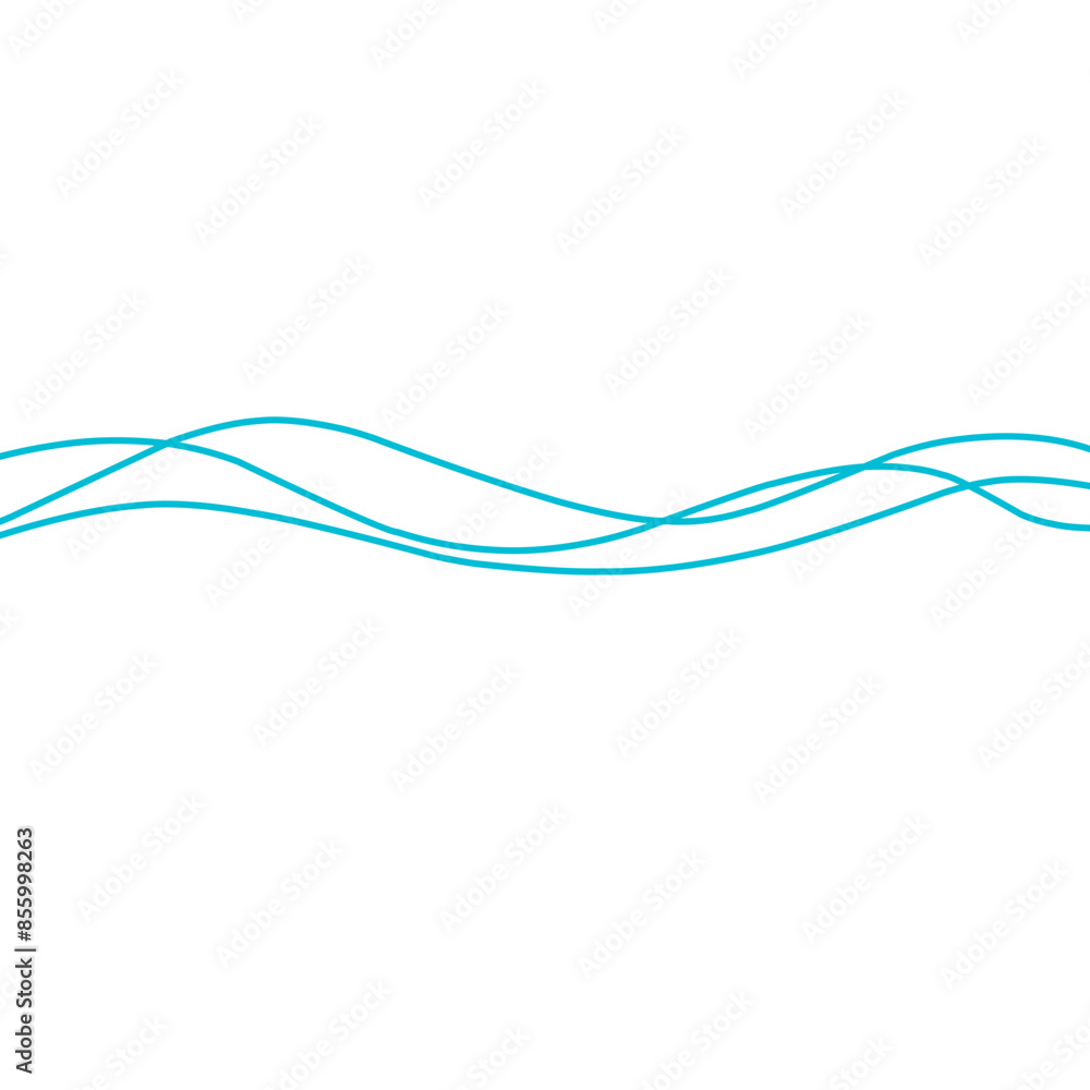 Naklejka premium Thin Line Wave Element