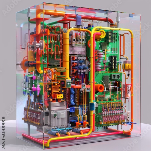 Wallpaper Mural Intricate CG 3D model of a school science fair project Torontodigital.ca