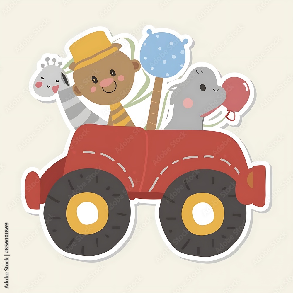 Collection of Kids Animal cartoon toys icons Collection of Kids Animal cartoon toys icons