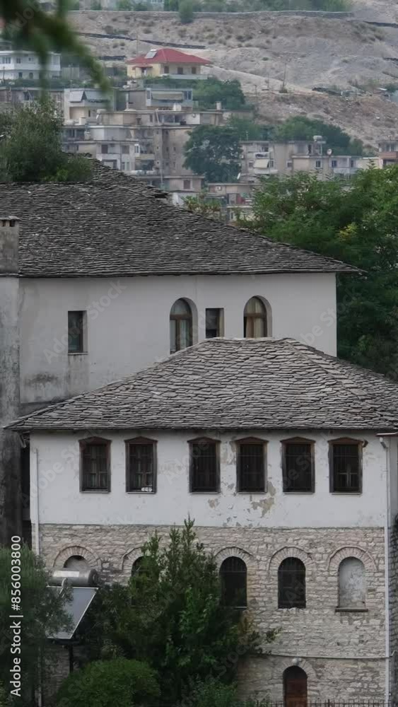 old castle and fortress of the city of Gjirokaster or gjirokastra, Albania. old castle and fortress of the city of Gjirokaster or gjirokastra, Albania.