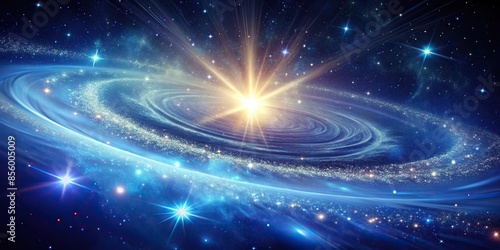Astral light swirls with sparkling stars on a deep space background, astral, cosmic, light, swirling, sparkling