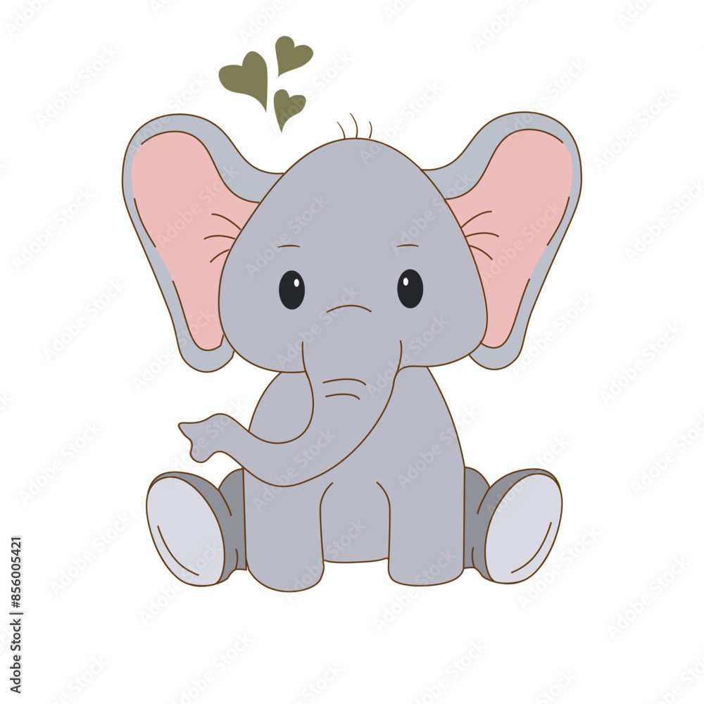 A cute elephant is sitting in an animated image with a transparent background. It can be used for decoration, wallpaper, design, etc A cute elephant is sitting in an animated image with a transparent background. It can be used for decoration, wallpaper, design, etc