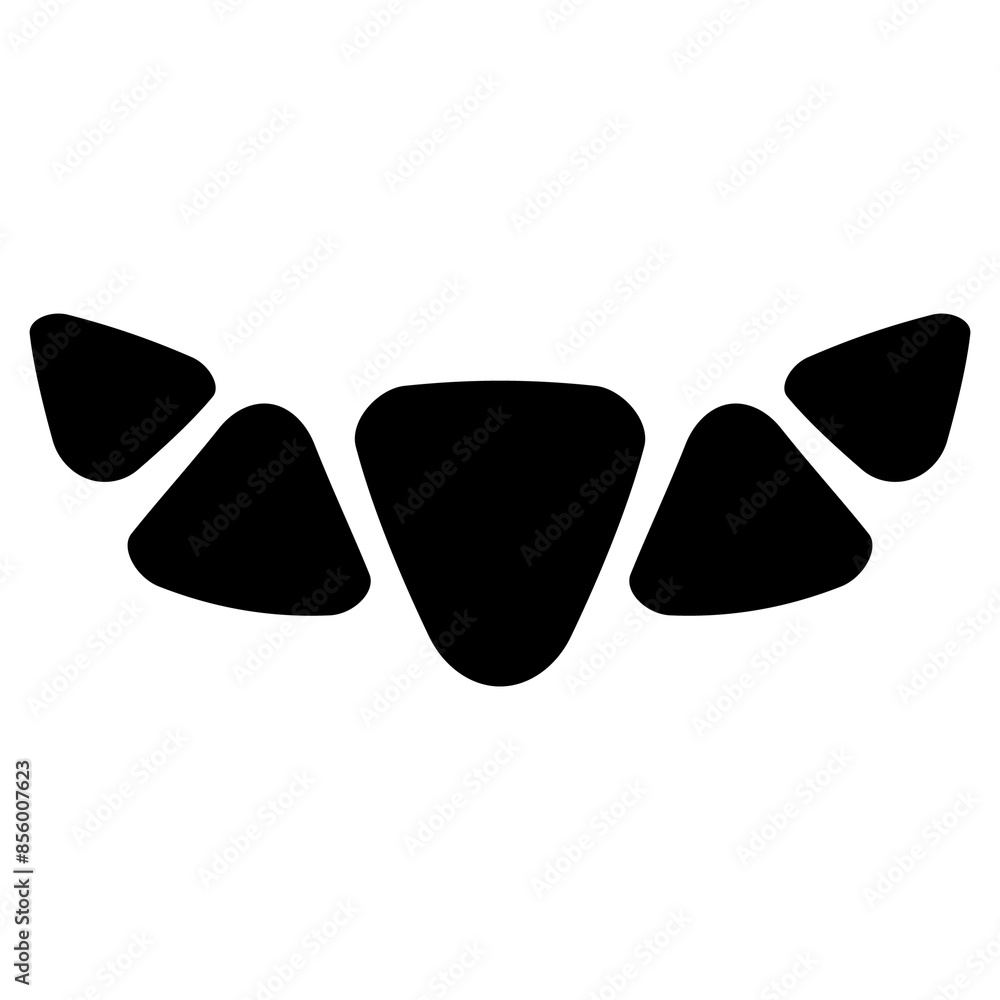 Illustration depicting a black icon of a delicious croissant on a white background. Sweet bakery Illustration depicting a black icon of a delicious croissant on a white background. Sweet bakery