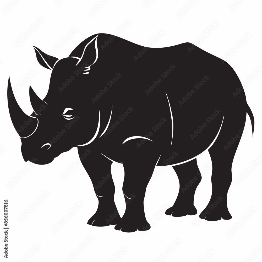 Fototapeta premium rhino isolated on white