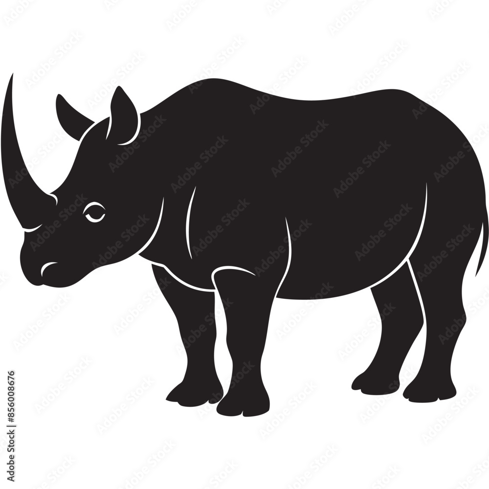 Fototapeta premium rhino isolated on white background