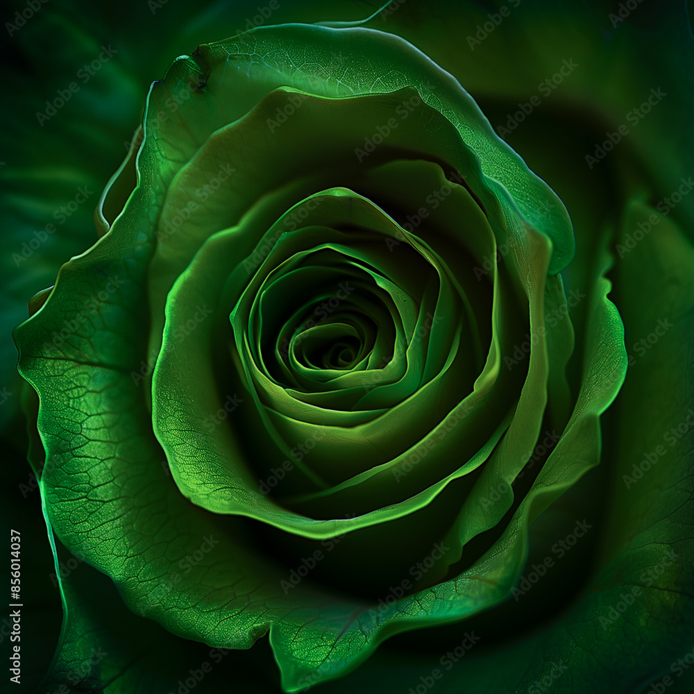 Vibrant Macro Shot of an Green Rose in Full Bloom, Close-Up View of Green flower Vibrant Macro Shot of an Green Rose in Full Bloom, Close-Up View of Green flower
