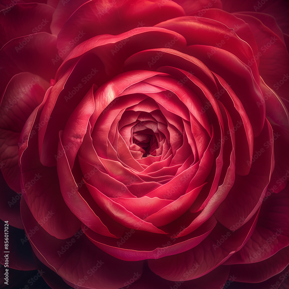 Vibrant Macro Shot of a dark Pink Rose in Full Bloom, Close-Up View of bright pink flower Vibrant Macro Shot of a dark Pink Rose in Full Bloom, Close-Up View of bright pink flower