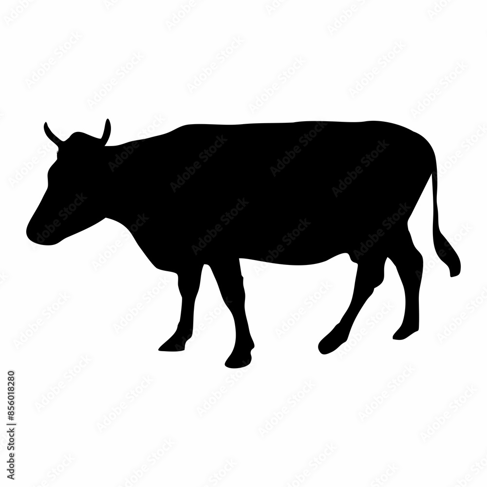 silhouette or illustration of a cow or buffalo silhouette or illustration of a cow or buffalo