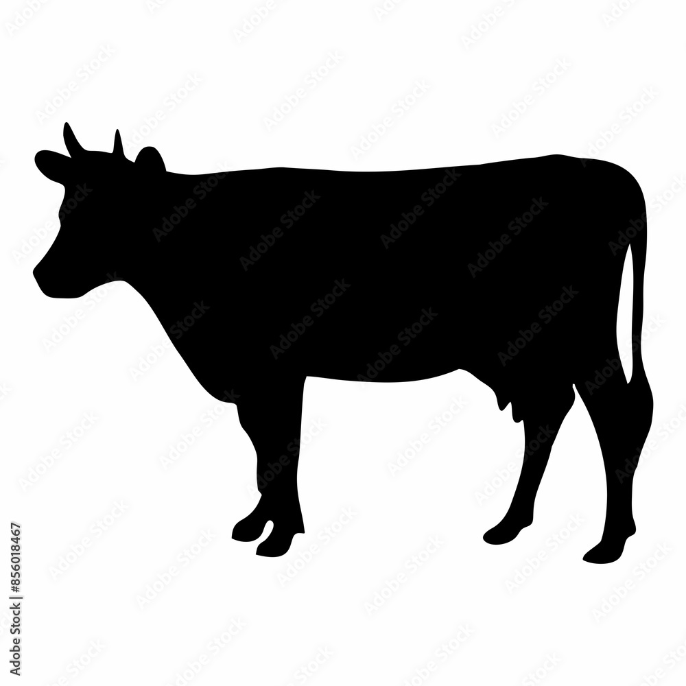silhouette or illustration of a cow or buffalo silhouette or illustration of a cow or buffalo