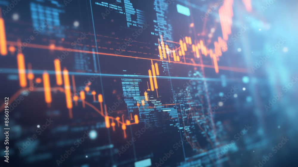 Fototapeta premium Background of technology charts